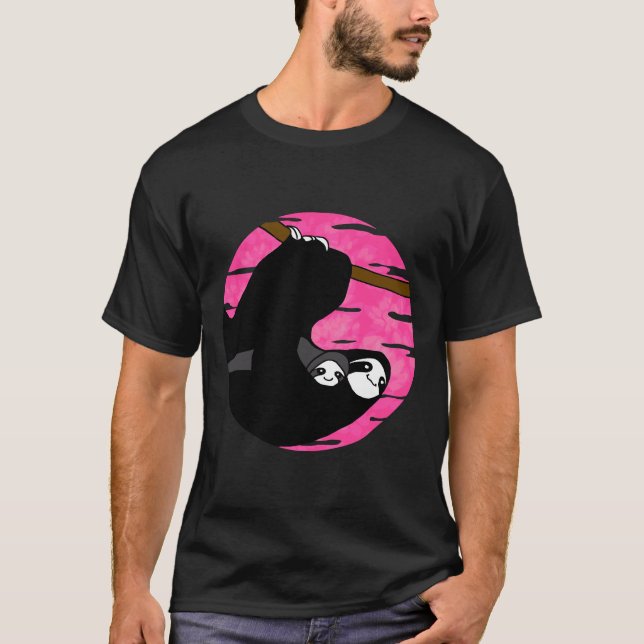 Camiseta Mamãe E Baby Sloth (Frente)