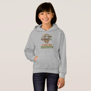 Camiseta Mamãe e Bebê Sloths pendurados em um galho que eu