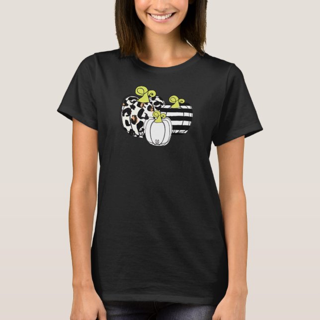 Camiseta Mamãe E Eu, Boho Leopard Strike Pumpkin Rosa Trio (Frente)