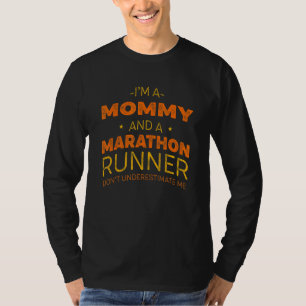 Camiseta Mamãe e Maratona Correndo Humor Sprinting