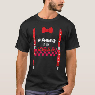 Camiseta Mamãe É Meu Coração Namorados Mãe Suspende Arco Ti