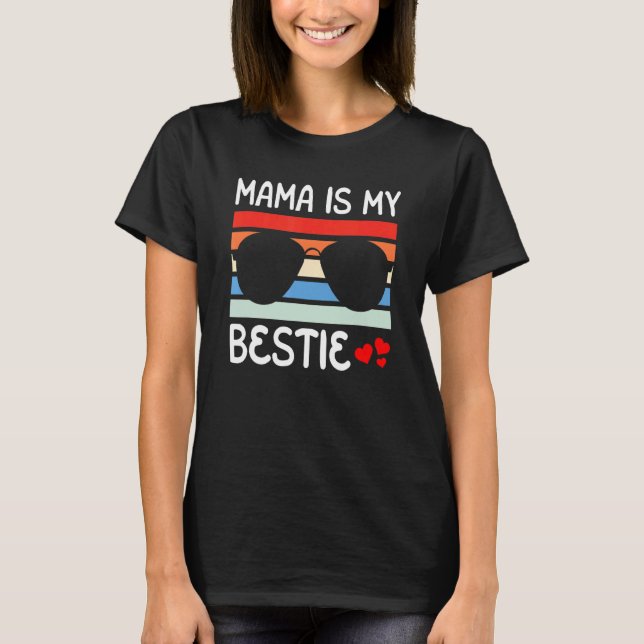Camiseta Mamãe É Minha Melhor Amiga Com Corações 2 (Frente)