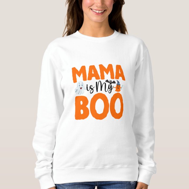 Camiseta Mamãe é o meu Boo Halloween (Frente)