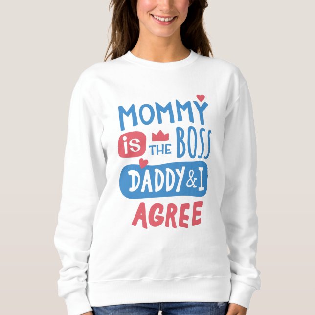 Camiseta Mamãe é o Pai chefe e eu concordo (Frente)