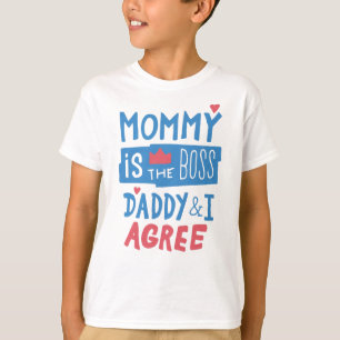 Camiseta Mamãe é o Pai chefe e eu concordo