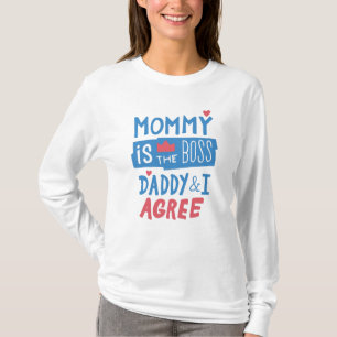 Camiseta Mamãe é o Pai chefe e eu concordo
