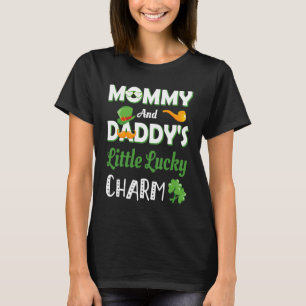 Camiseta Mamãe E Pai Pequeno Sortudo Charme De Rua Engraçad