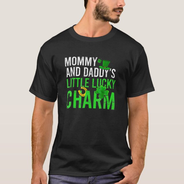 Camiseta Mamãe e Pai, Rua de Charme com Sorte de Patrick (Frente)