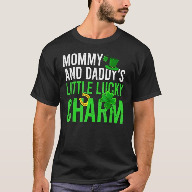 Camiseta Mamãe e Pai, Rua de Charme com Sorte de Patrick (Frente)