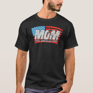 Camiseta Mamãe É Um Verdadeiro Herói Americano