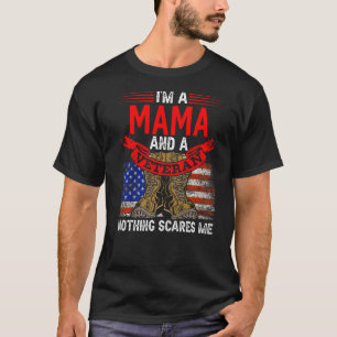 Camiseta Mamãe E Veterano Nada Me Assusta Com Relativos Org