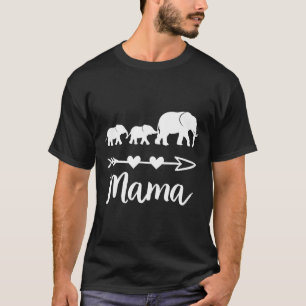 Camiseta Mamãe Elefante 2 Bybies Crianças Mãe De Duas Mãe B