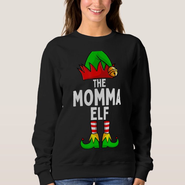 Camiseta Mamãe Elf Coincidindo com as Mulheres de Natal da  (Frente)