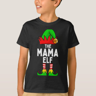 Camiseta Mamãe Elfo Correspondência Família Natal Mulheres