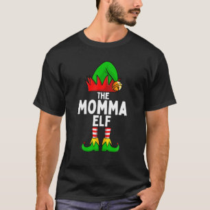 Camiseta Mamãe Elfo Correspondência Família Natal Mulheres