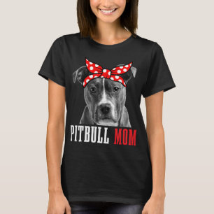 Camiseta Mamãe Engraçada Bonita Vintage Cachorro Pitbull Mã