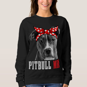 Camiseta Mamãe Engraçada Bonita Vintage Cachorro Pitbull Mã