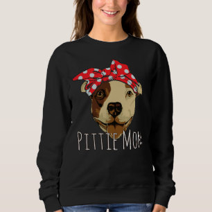 Camiseta Mamãe Engraçado E Bonita Cachorro De Pitbull Em Ba