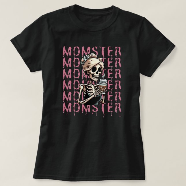Camiseta Mamãe Engraçado Mãe Halloween (Frente do Design)
