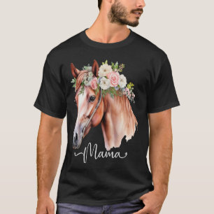 Camiseta Mamãe Espetacular Amante de Cavalo para Mãe, Mamãe