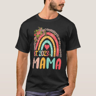 Camiseta Mamãe Est 2023 Linda Mãe Nova Mulher Leopardo Rain