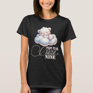 Camiseta Mamãe está na nuvem nove Chá de fraldas