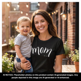 Camiseta Mamãe Estabeleceu Ano Novo Roteiro Minimalista Mam