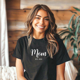 Camiseta Mamãe Estabeleceu Novo Presente Mãe
