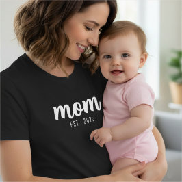 Camiseta Mamãe Estabeleceu Novo Presente Mãe