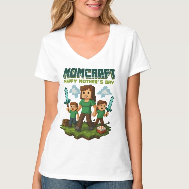 Camiseta Mamãe Feliz Dia da Mãe Engraçado Mãe (Frente)