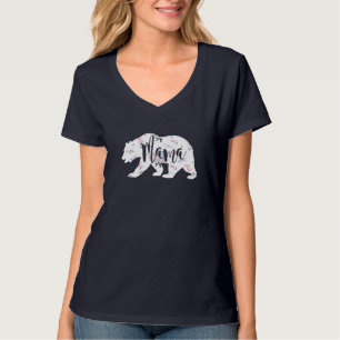 Camiseta Mamãe Floral Bear Bonito Presente