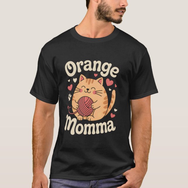 Camiseta Mamãe Gata Laranja (Frente)