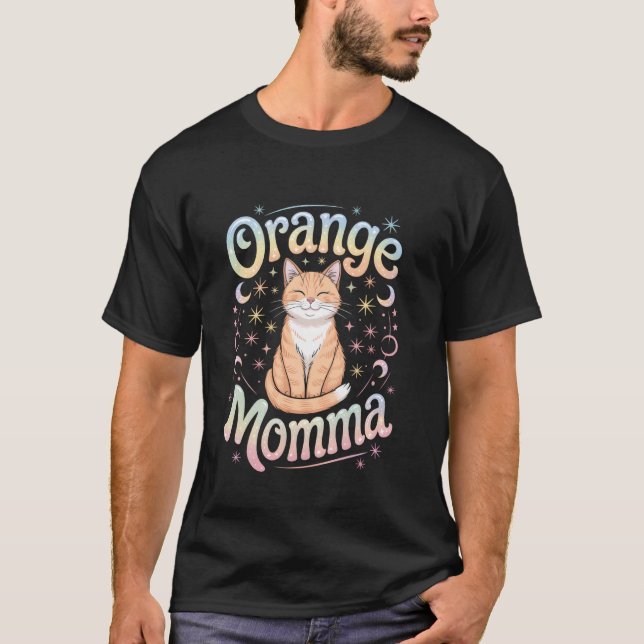 Camiseta Mamãe Gata Laranja (Frente)