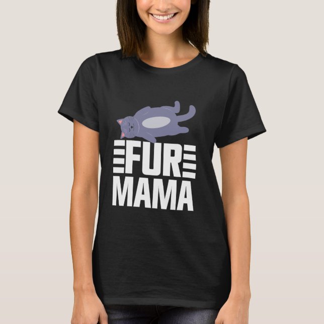 Camiseta Mamãe Gata Peluda (Frente)