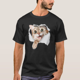 Camiseta Mamãe Gatinho Fofo Papai Dia das Mães dos Pais Ras