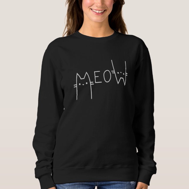 Camiseta Mamãe Gato De Miau Para Meninas Mulheres Gato Mamã (Frente)