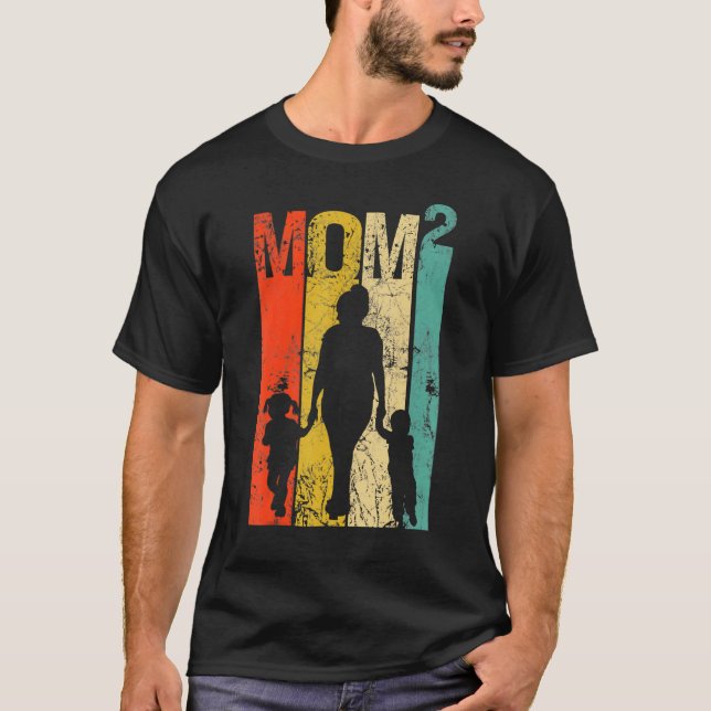 Camiseta Mamãe Gêmea Mãe dos Gêmeos Mãe Dia de as mães 2 (Frente)