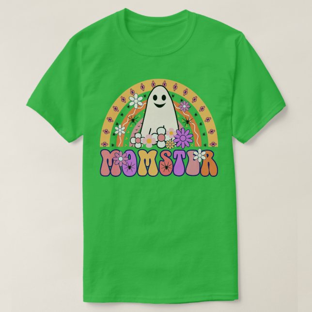 Camiseta Mamãe Ghost Vintage Halloween (Frente do Design)