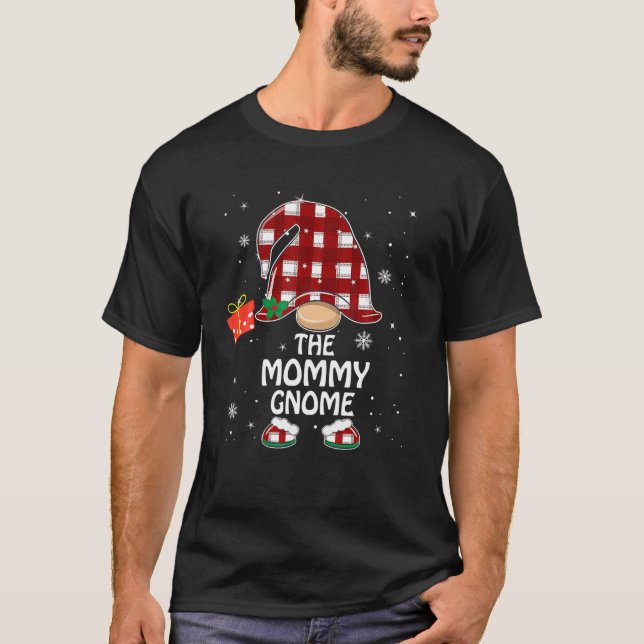 Camiseta Mamãe Gnomo Buffalo Xadrez Matando Família Christm (Frente)