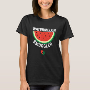 Camiseta Mamãe Grávida Mãe Contrabandista de Melancia Dia d