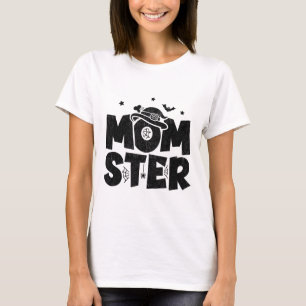 Camiseta Mamãe Halloween - Mãe de Halloween - Momster Ha