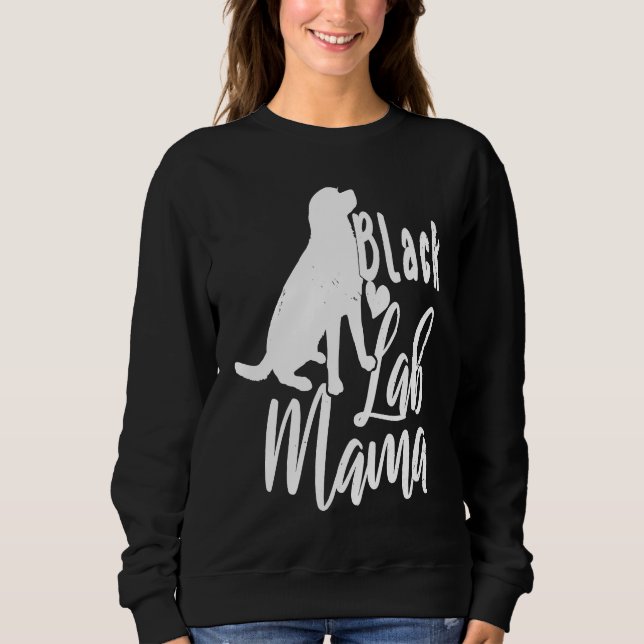 Camiseta Mamãe Labrador Retriever Preta Fofa (Frente)