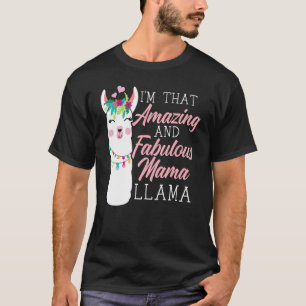 Camiseta Mamãe Lhama Alpaca Animal Lhama Mãe
