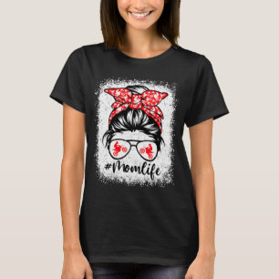 Camiseta Mamãe Life Motocross Madre Day Messaging Bun Sport