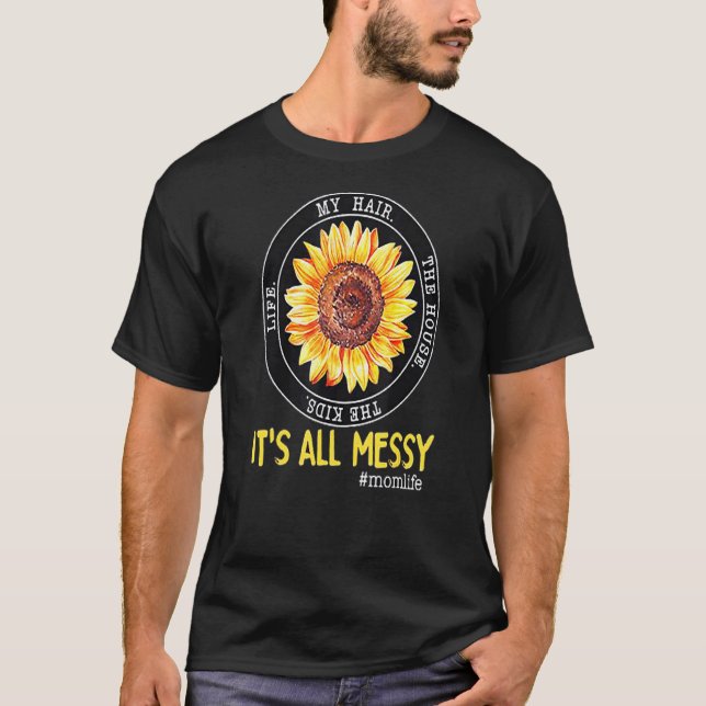 Camiseta Mamãe Life Sunflower (Frente)