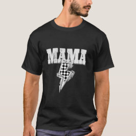 Camiseta Mamãe Lightning mamãe checou Trabalho de arte para