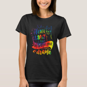 Camiseta Mamãe Llama Não Tem Tempo Para Seu Tino De Drama