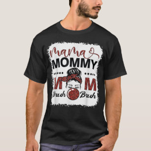 Camiseta Mamãe Mamãe Mãe Maninho Vida de Mãe Leopardo Cabel