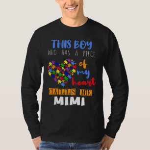 Camiseta Mamãe Mamãe Piece Boy Quebra-cabeça Autismo Consci