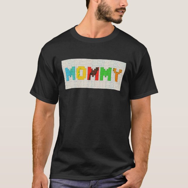 Camiseta Mamãe Master Builder Building Bricks Block Mãe (Frente)